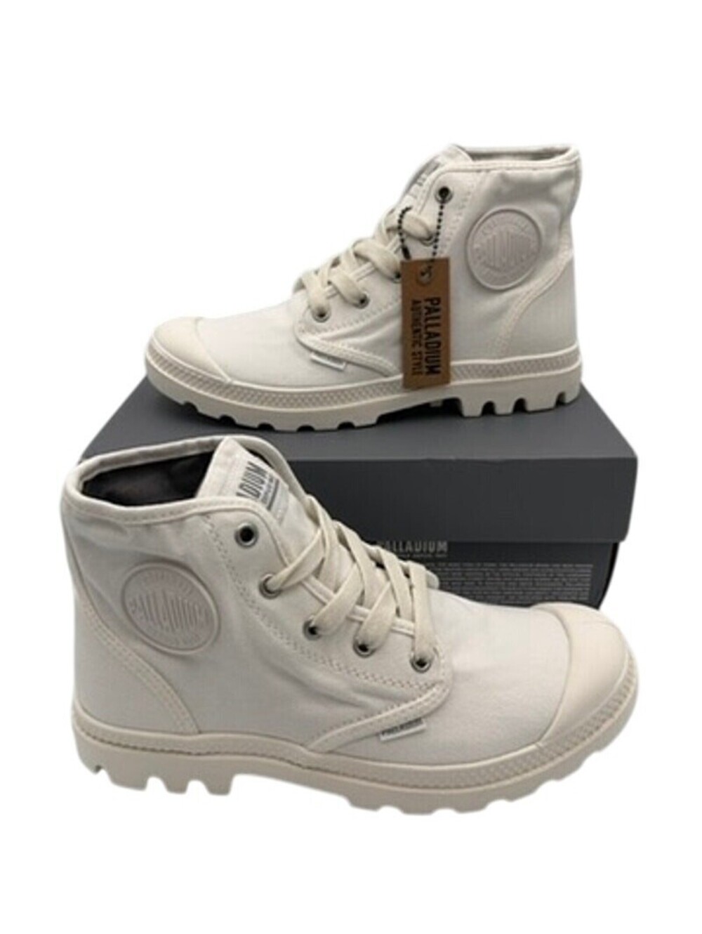 NIB Palladium Pampa Hi Womens 8 Star White Combat Boots Gorpcore Streetwear